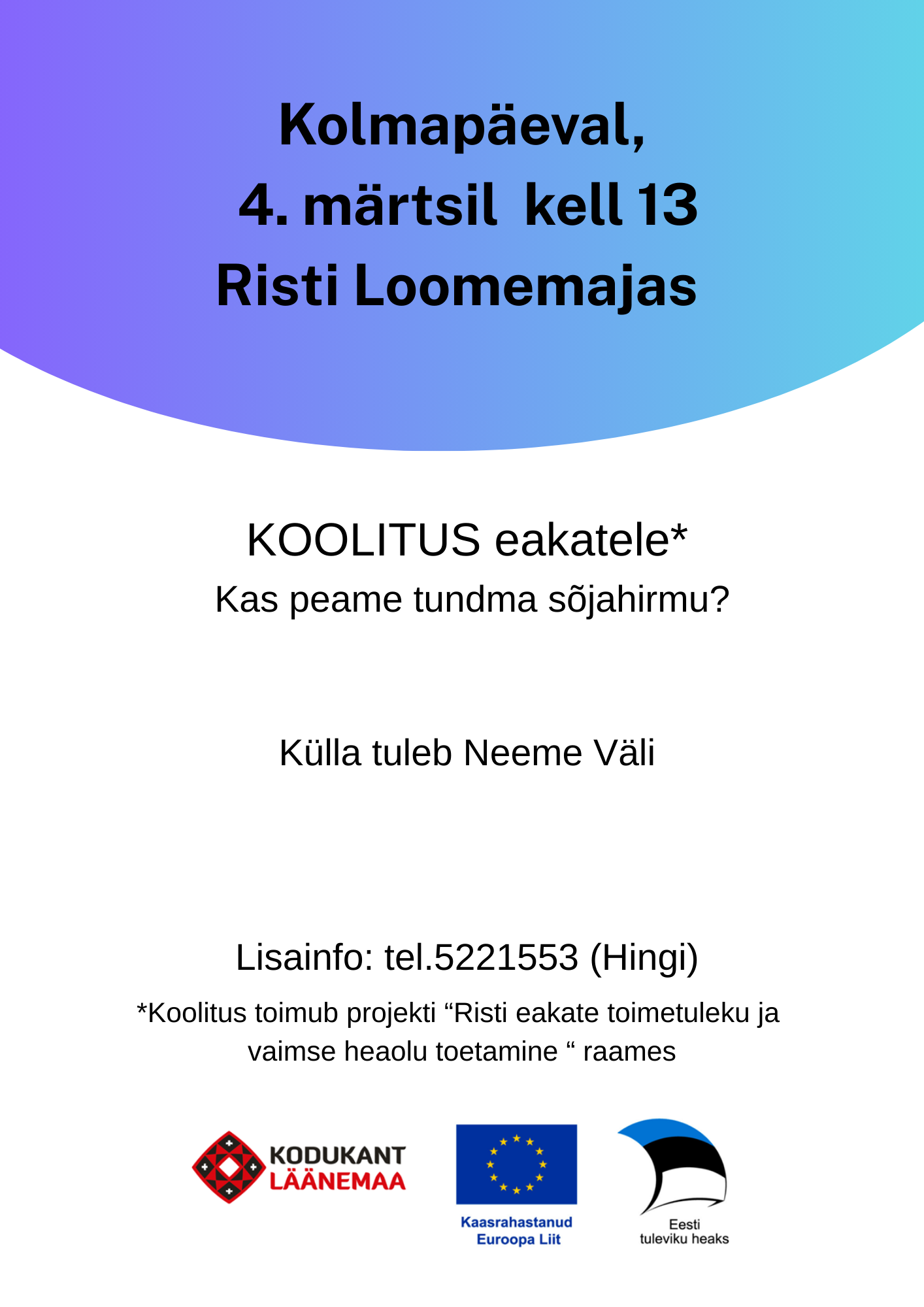 Koolitus eakatele 4. märts